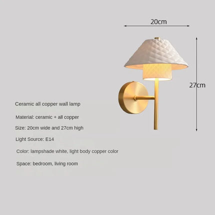 Lampe de bureau en céramique cuivre avec bras orientable — LZ4P9XQ