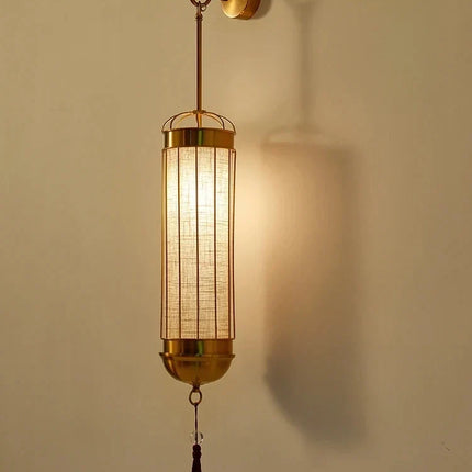 applique murale de luxe en lin pour éclairage intérieur élégant