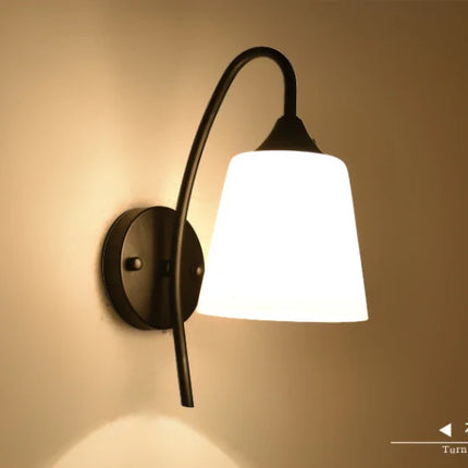 Lampe de chevet LED style américain en verre et fer pour hôtel — LZ4P9XQ