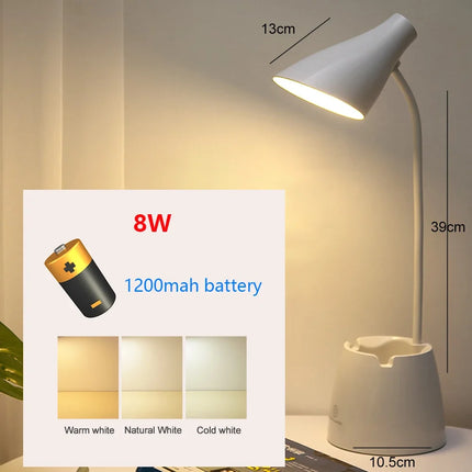 Lampe de bureau LED tactile à gradation avec port USB et protection des yeux — LZ4X9P2Q
