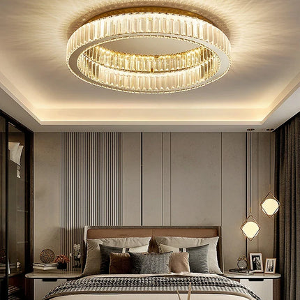 Lustre rond en cristal LED dimmable de luxe — LZ4X9P2Q