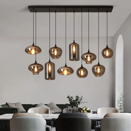 Lustre suspension en verre style nordique pour restaurant et café — LZ4X9T