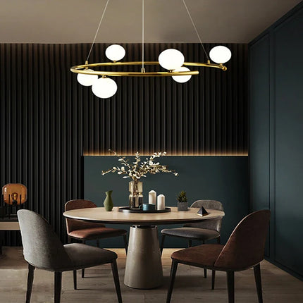 Lustre créatif en fer et verre pour décoration intérieure tendance — LZ4X9T