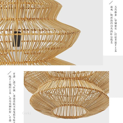 Suspension artisanale en rotin chinois pour décoration intérieure — LZ4P9XQ