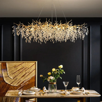 Lustre en verre doré au design luxueux pour intérieur — LZ4X9P2