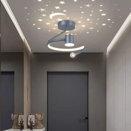Plafonnier LED minimaliste effet ciel étoilé pour intérieur — LZ4X9P