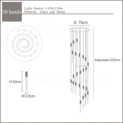 Lustre en cristal design pour intérieur contemporain — LZ4X9P2Q