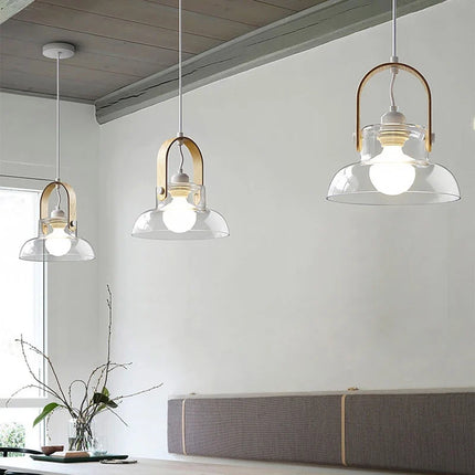 Suspension en verre transparent à fil réglable pour intérieur — LZ4X9P2Q