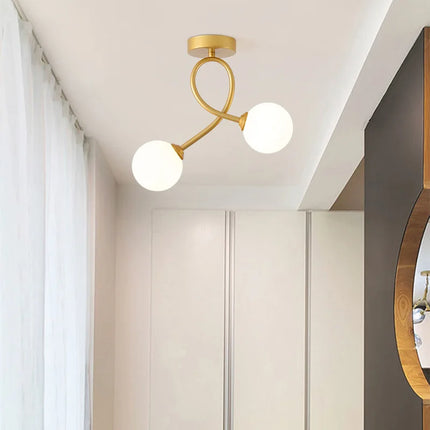 Plafonnier en verre noir pour couloir, balcon et entrée — LZ4X9M