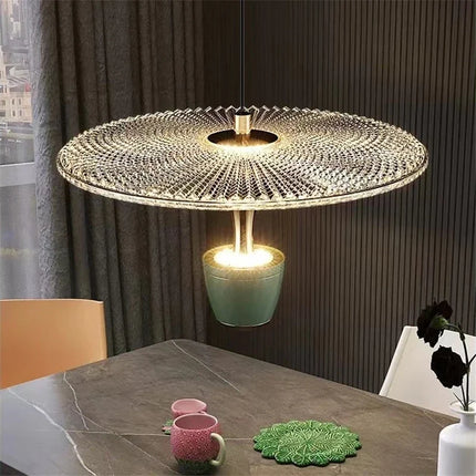 Suspension moderne minimaliste en verre grain d'eau — LZ4P9XQ