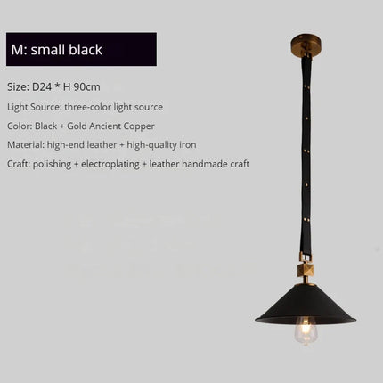 Lustre suspension moderne en cuir et verre cristal — LZ4X9P2Q