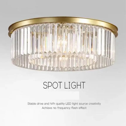 Lustre suspension en métal avec chaîne et cristal décoratif — LZ4X9P