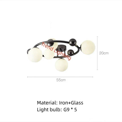 Lustre moderne réglable en métal et verre — LZ4X7J9