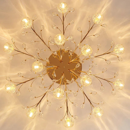 Lustre moderne en verre et cristal pour décoration intérieure — LZ4X9P