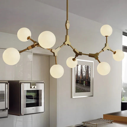 Lustre minimaliste en verre pour éclairage élégant — LZ4XJ9