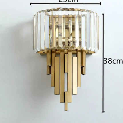 Applique murale moderne avec abat-jour en cristal brillant — LZ4X9P2Q