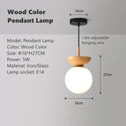 Lampe à Suspension Bois / Blanc chaud