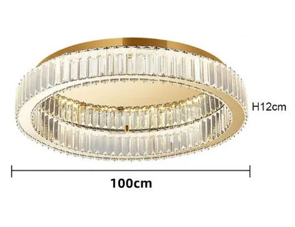 Plafonnier circulaire en cristal pour décoration intérieure moderne — LZ4X9P2Q