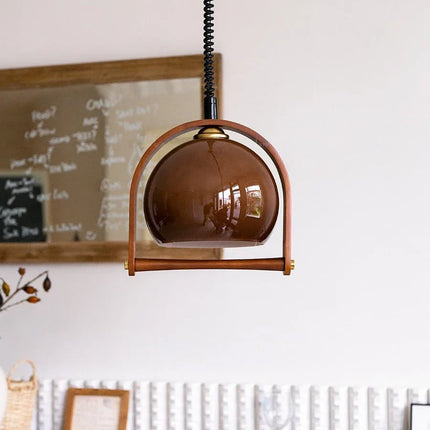 Lustre suspension rétro en verre pour décoration intérieure élégante — LZ4X9T
