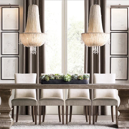 Suspension en cristal transparent au design rétro luxueux — LZ4X9T2