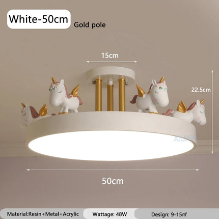 Lustre enfant avec motif cheval pour chambre garçon et fille — LZ4X9T