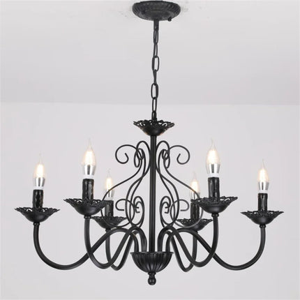 Lustre rétro en fer forgé style campagnard américain pour intérieur — LZ4X9P
