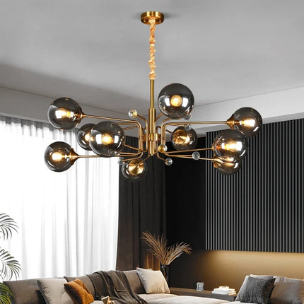lustre led moderne 10 globes