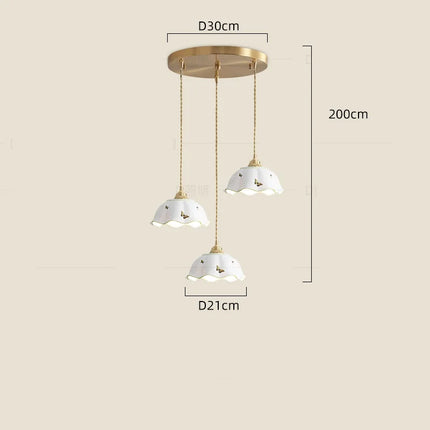 Suspension fleur en céramique moderne