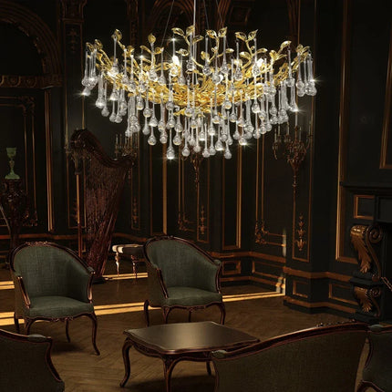 Lustre vintage en cristal au design élégant pour intérieur moderne — LZ4X9P