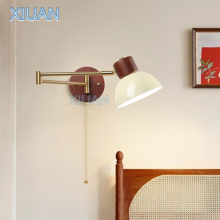 Applique murale vintage européenne avec bras pivotant et interrupteur — LZ4X9M