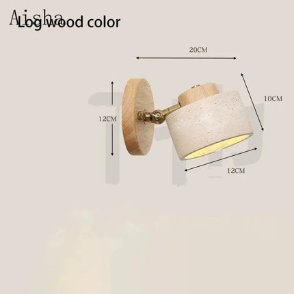 Applique murale LED rotative en pierre de grotte décorative — LZ4X9T1