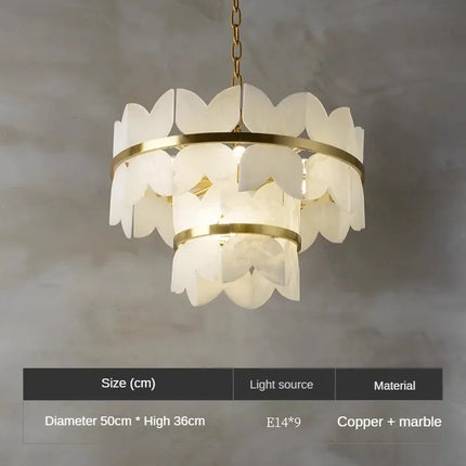 Suspension minimaliste en marbre naturel et cuivre design — LZ4X9Q