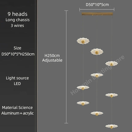 Lustre LED pour éclairage intérieur décoratif moderne — LZ4X9T