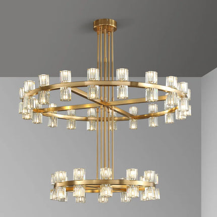 Lustre en laiton et cristal pour décoration haut de gamme — LZ3V9Q7J
