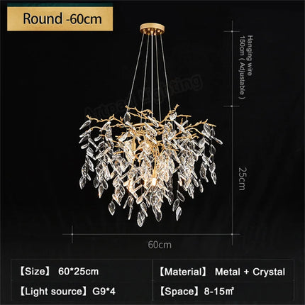 Lustre en verre doré au design luxueux pour intérieur — LZ4X9P2