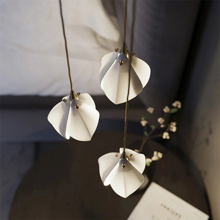 Suspension design nordique en céramique motif fleur pour intérieur — LZ4X9P