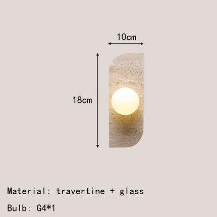 Applique murale en pierre naturelle avec verre pour intérieur — LZ4X9P2