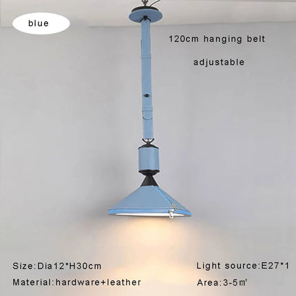 Lustre LED moderne avec ceinture en cuir pour décoration intérieure — LZ4X9P