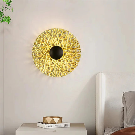 Applique murale LED ronde en métal style nordique pour intérieur moderne — LZ4X9P2