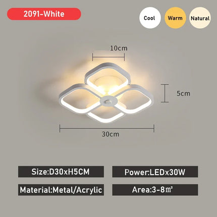 Plafonnier LED moderne en acrylique pour allée et balcon — LZ4X9Q2J