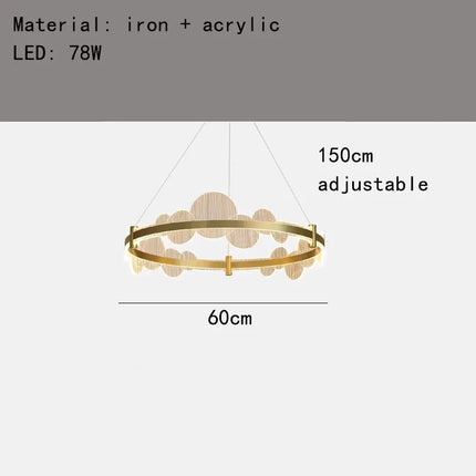 Lustre acrylique avec télécommande et intensité réglable pour intérieur — LZ4P9XQ