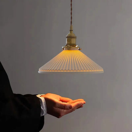 Suspension nordique en céramique et cuivre au style vintage — LZ4X9T