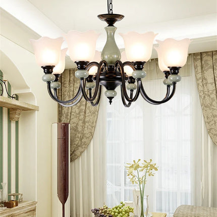 Lustre vintage en céramique style américain pour éclairage intérieur — LZ4X9P
