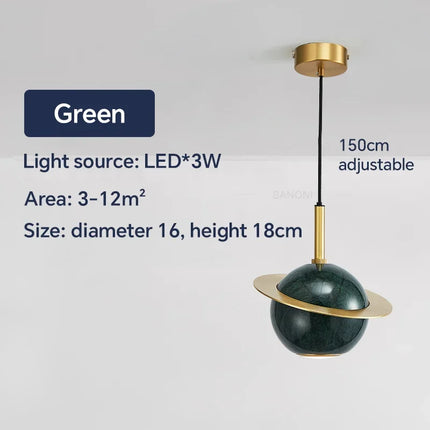 Suspension nordique en marbre et cuivre au design moderne — LZ4X9T