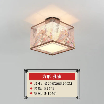 lustre chinois créatif lotus éclairage suspendu peinture décorative