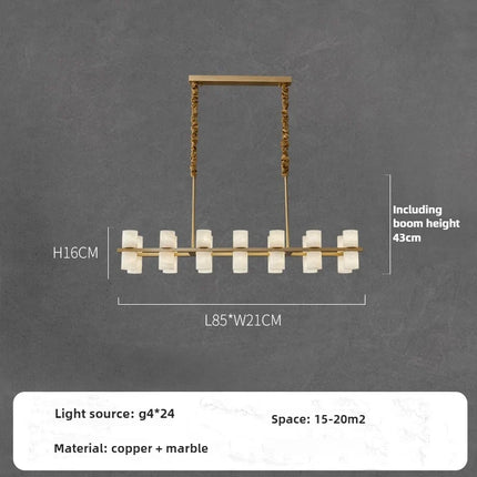 Suspension minimaliste en cuivre et marbre style postmoderne — LZ4X9Q2