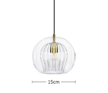 Suspension ronde en verre au design industriel lumineux et élégant — LZ4X9T2