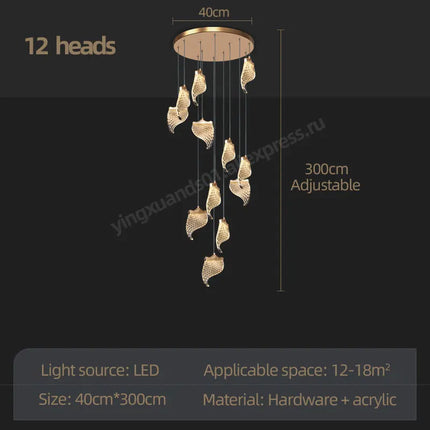 lustre led suspendu pour éclairage moderne intérieur