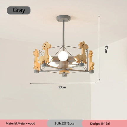 Plafonnier suspension enfant en bois forme étoile et diamant E27 — LZ4X9Q2J