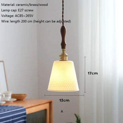 Suspension LED en céramique japonaise pour cuisine et restaurant — LZ4T9XQ